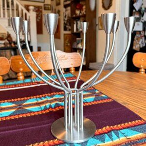 Vintage K. Hagburg Ikea Stockholm 8 Candle Candelabra - Brushed Stainless Steel
